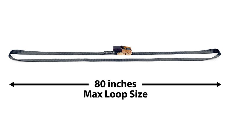 PowerTye - Endless Ratchet Strap - 1in x 14ft Easy Grip (Hookless), Tie Down Strap w/ 400 lb. Working Load Limit / 1,200 lb. Break Strength, Ideal for Motorcycle, Truck Beds, & Cargos, Black 2-Pack - Image 3